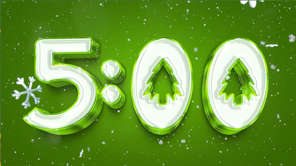 Christmas Green Snowflake Party Countdown image number null